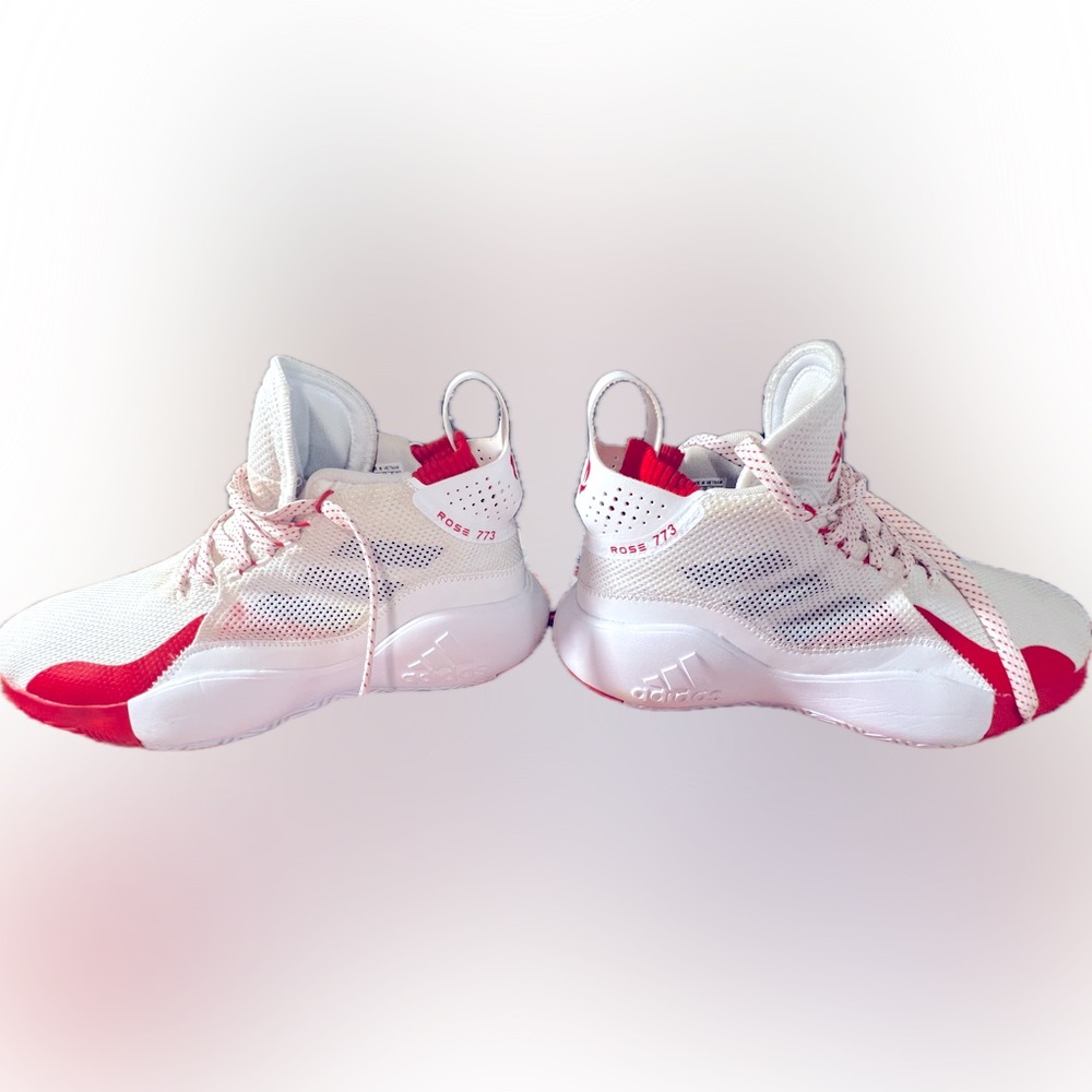 Adidas D Rose 773 ‘White Vivid Red Mens Basketball Shoes size 10